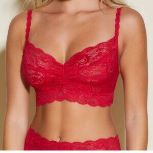 Cosabella Red Lace Never Say Never Sweetie Bralette - Size Small